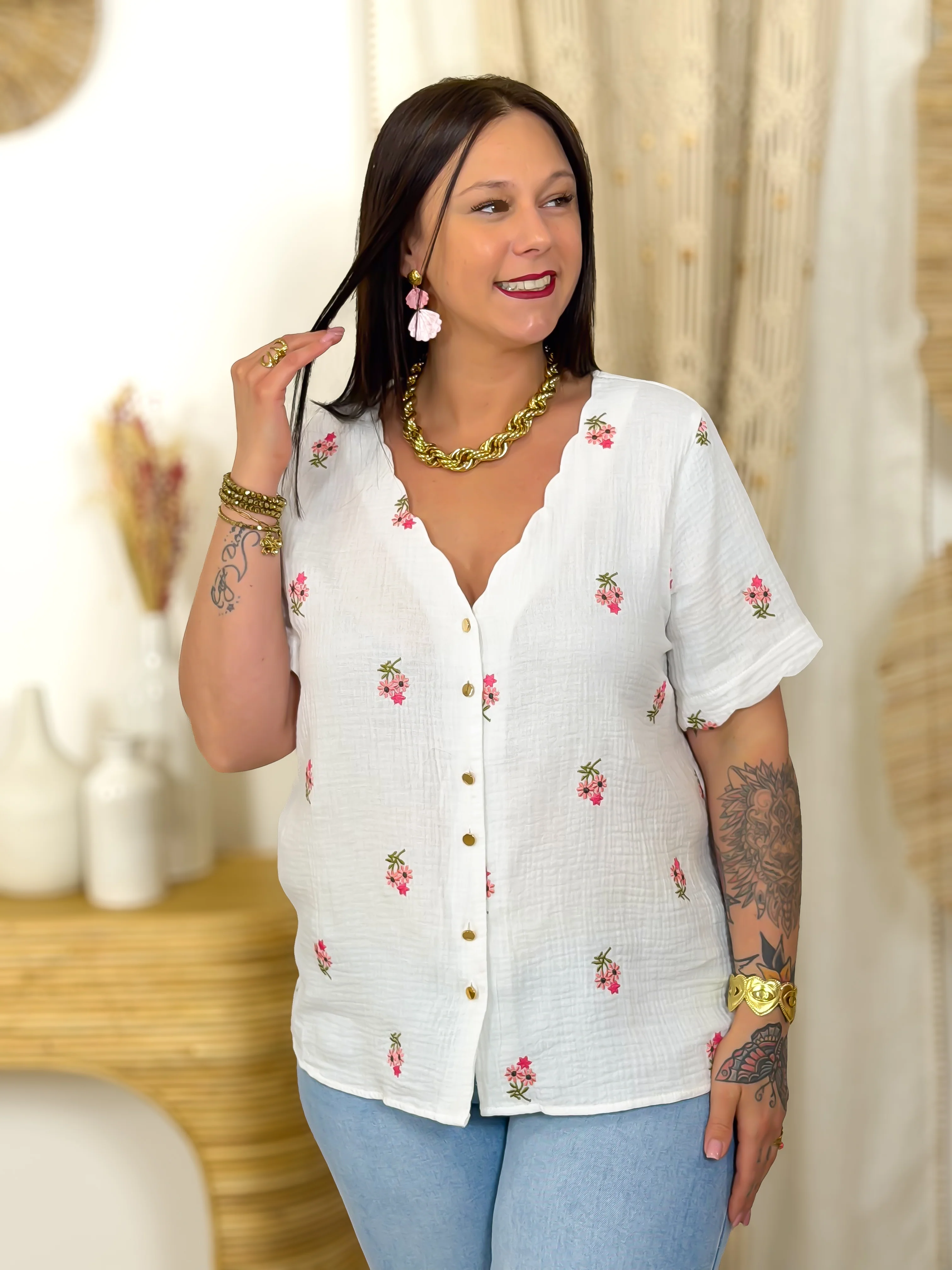 Blouse - Nicoletta - Blanc - Image 2