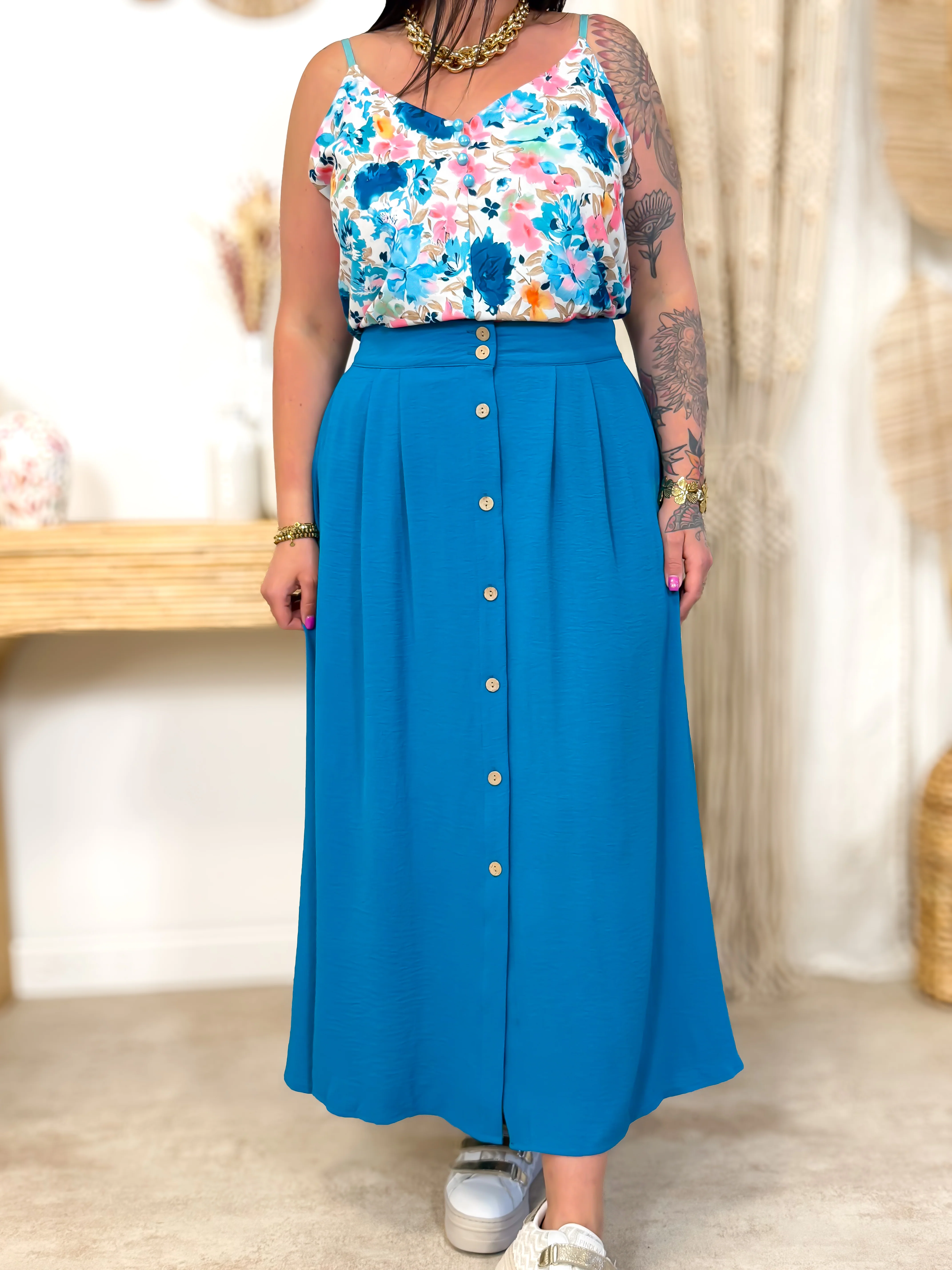 Jupe - Julie - Bleu Canard - Image 12
