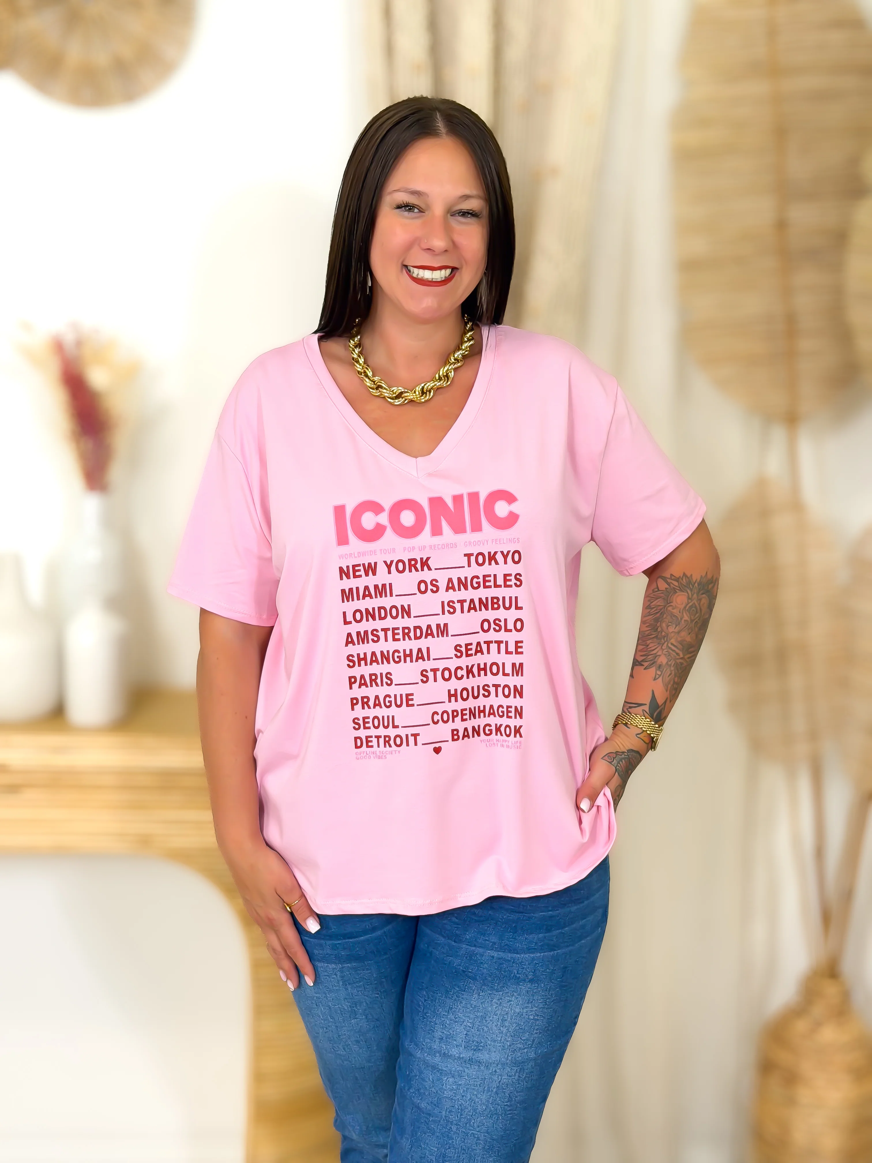 T-shirt - Iconic Ville - Rose - Image 4