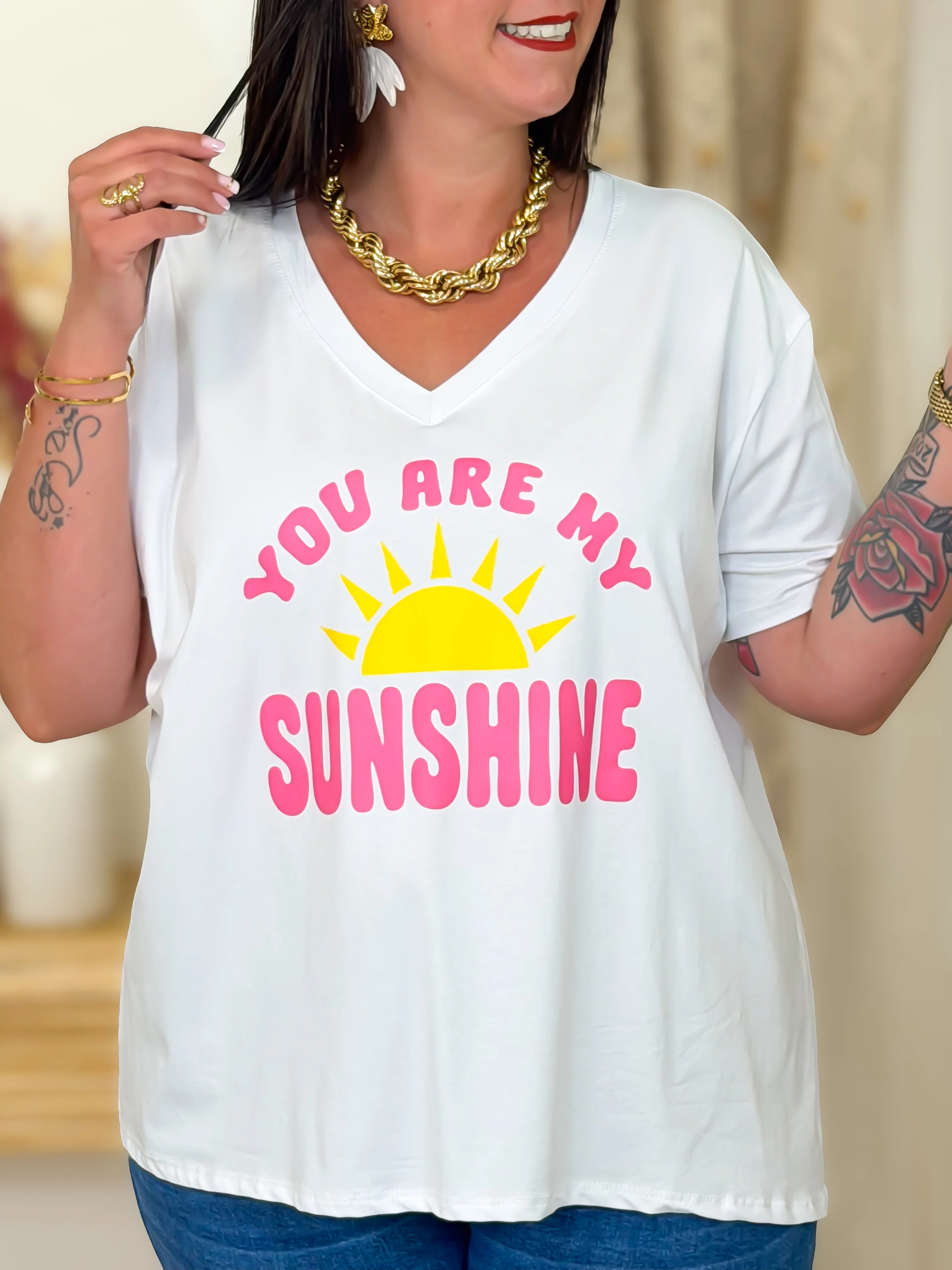 T-shirt - My sunshine - Blanc - Image 2